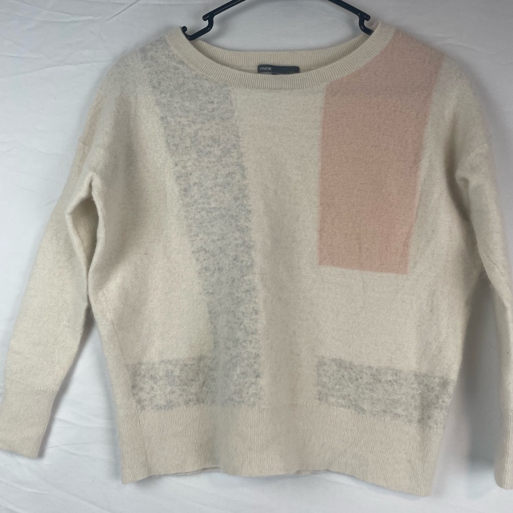 Vince Camuto cashmere sweater.  British theme.